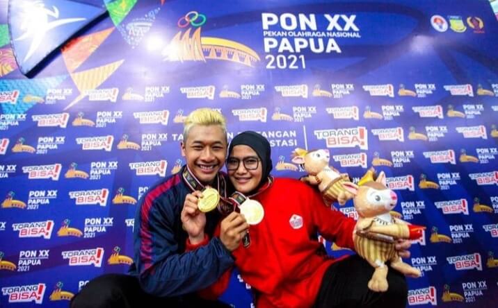 Hanifan dan Pipiet IMG 20211013 100553 Pasangan Suami Istri Kompak Sabet Emas Pencak Silat di PON XX Papua