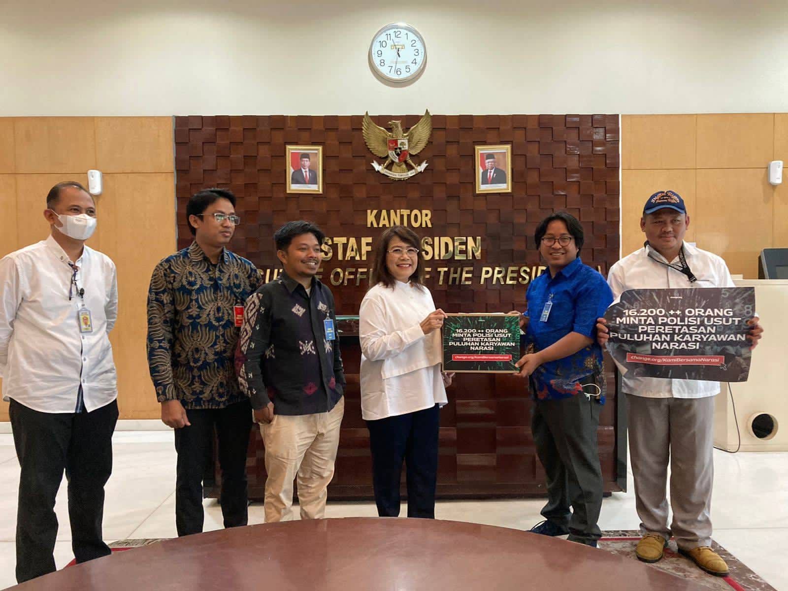 IMG 20221010 WA0001 Tim Advokasi Narasi Serahkan Petisi 16 Ribu Warga ke KSP