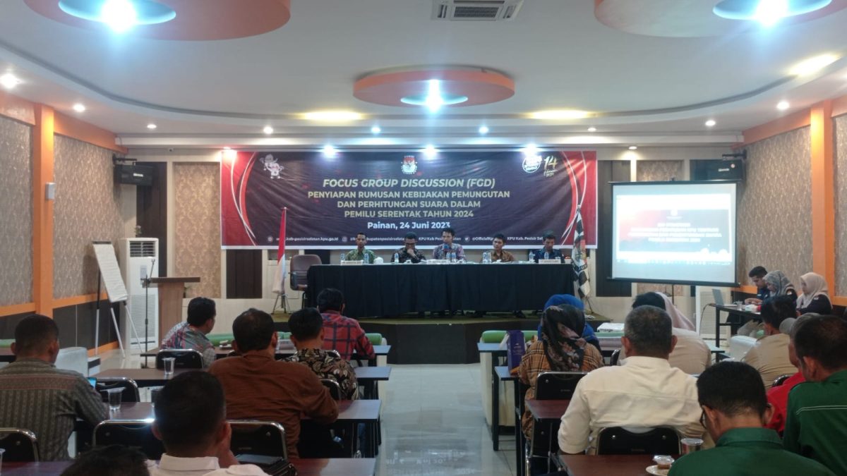 IMG 20230624 WA0008 KPU Pesisir Selatan Gelar FGD Penyiapan Rumusan Kebijakan Pemungutan dan Penghitungan Suara Pemilu 2024