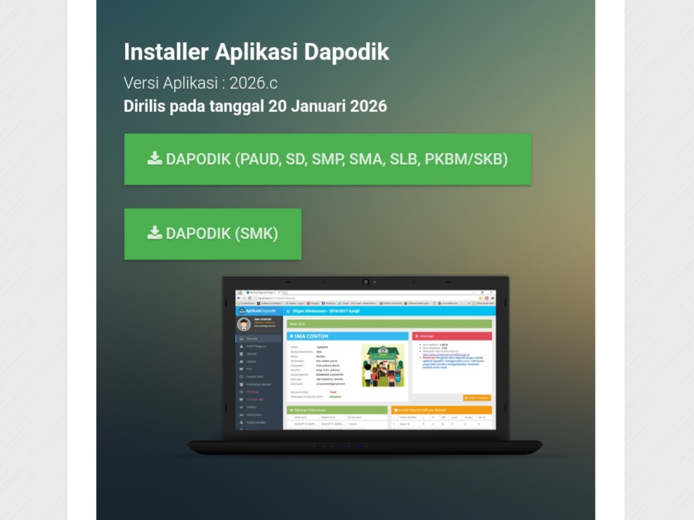 Screenshot 20260121 115828 Chrome Aplikasi Dapodik Versi 2026.c Resmi Diperbarui, Ini Tutorial Lengkap Update untuk Semester Genap 2025/2026