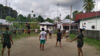 IMG 20260214 WA0015 Satgas TMMD di Pesisir Selatan Gelar Olahraga Bersama Masyarakat untuk Perkuat Kebersamaan